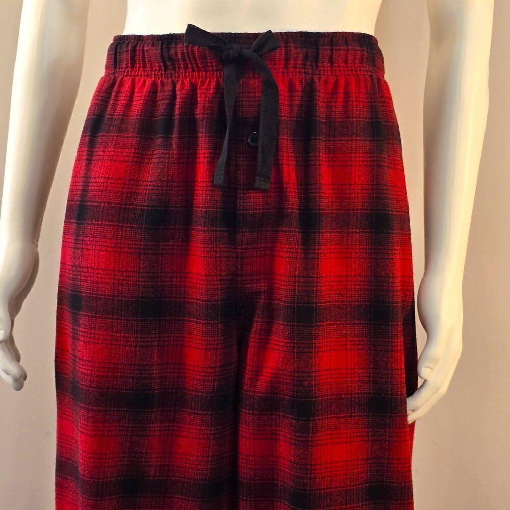 Mens Red Plaid Flannel Lounge Pajama Pants George Size 2XL